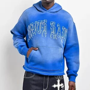 Fein Blue Wash Crop Hoodie