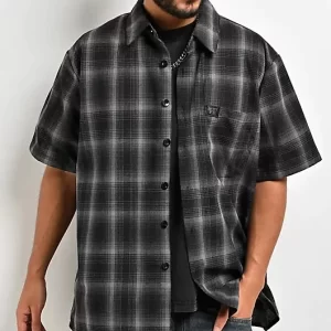 Plaid Black Button Up Shirt